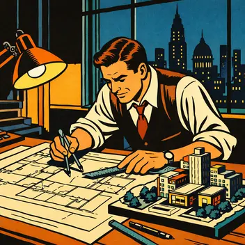 Illustration of an architect